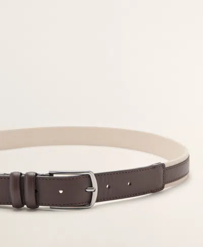 Mango Men's Leather Mixed Belt In Multi
