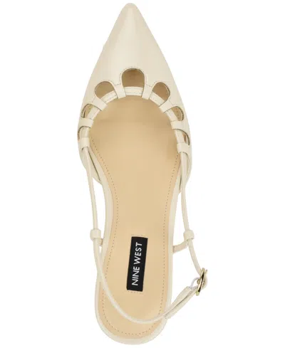 Nine West Harra Pointed Toe Flat In White