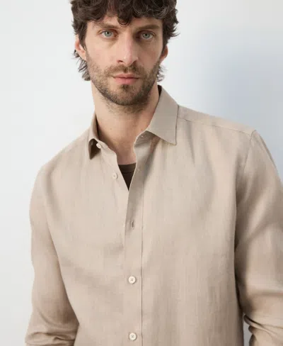 Mango Men's Linen Regular-fit Shirt In Multi