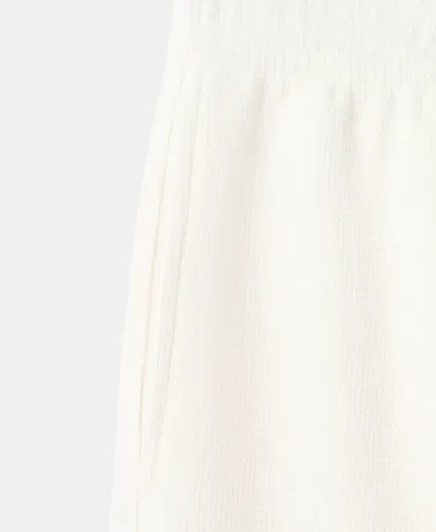 Mango Slim Fit Cotton Waffle Pull-on Shorts In Neutral