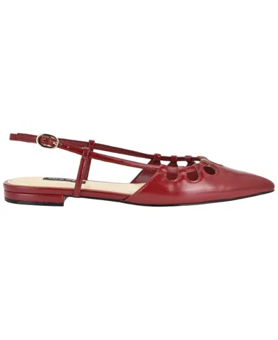 Nine West Harra Pointed Toe Flat In Red