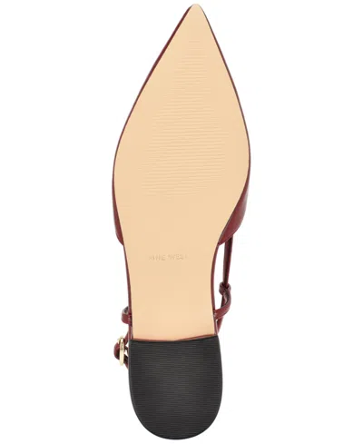 Nine West Harra Pointed Toe Flat In Red
