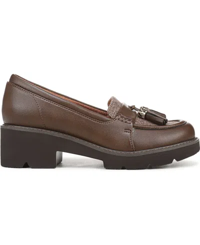 Naturalizer Committed Lug Sole Loafers In Brown