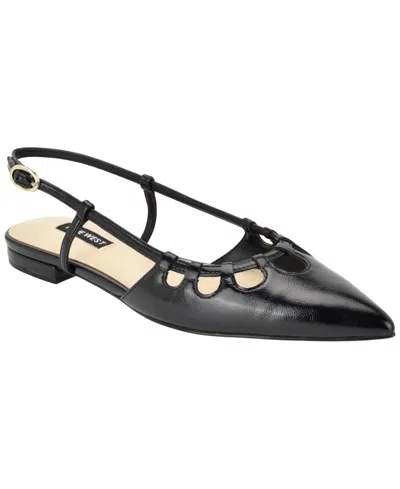 Nine West Harra Pointed Toe Flat In Black