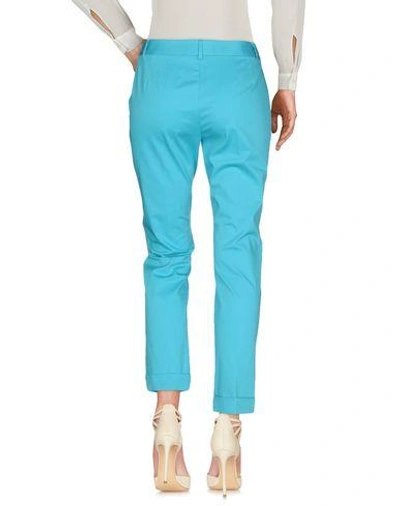 Shop Dolce & Gabbana Casual Pants In Turquoise