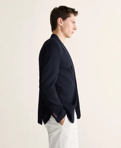 Mango Slim-fit Wool Blazer In Multi