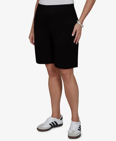 Ruby Rd. Plus Size Soft Hand Twill Shorts In Black