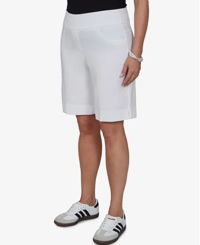 Ruby Rd. Plus Size Soft Hand Twill Shorts In White