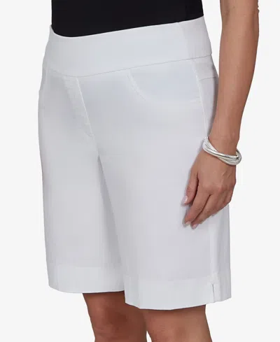Ruby Rd. Plus Size Soft Hand Twill Shorts In White