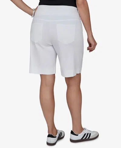 Ruby Rd. Plus Size Soft Hand Twill Shorts In White