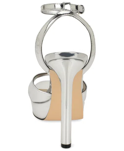 Nine West Wilda Platform Sandal In Silver