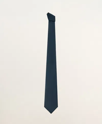 Mango Men's Silk Tie In Blue