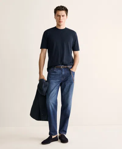 Mango Regular Fit Jeans In Blue