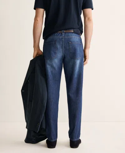 Mango Regular Fit Jeans In Blue