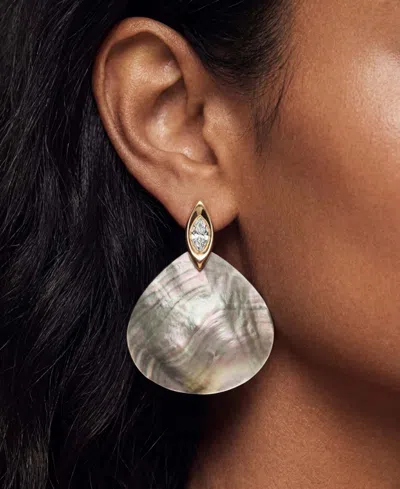 Ettika Gold-tone Shell Statement Earrings In Multi