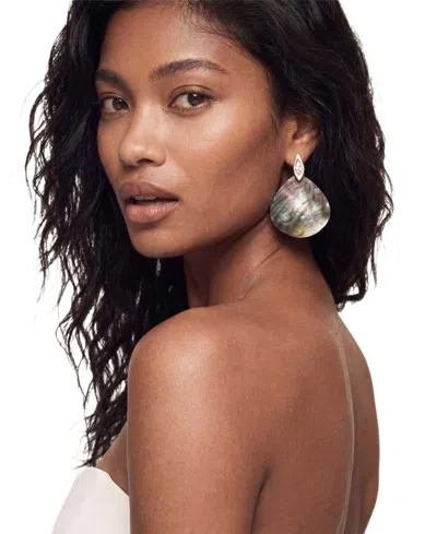 Ettika Gold-tone Shell Statement Earrings In Multi