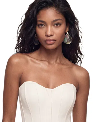 Ettika Gold-tone Shell Statement Earrings In Multi