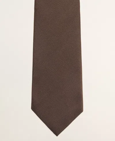Mango Men's Silk Tie In Brown