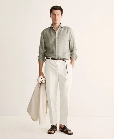 Mango Men's Cotton Regular-fit Pants In Neutral