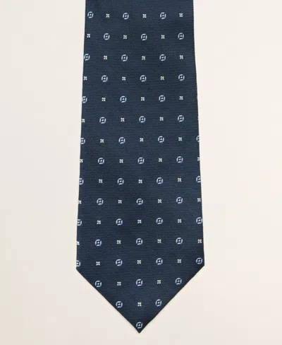 Mango Men's Silk Patterned Tie In Blue