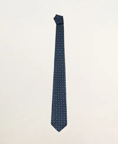 Mango Men's Silk Patterned Tie In Blue