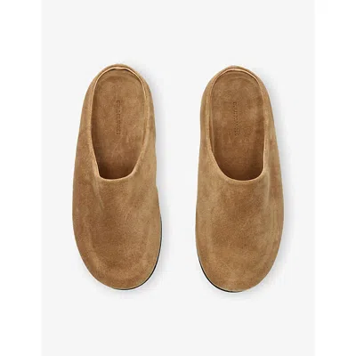 Dear Frances Suede Vico Clogs In Brown
