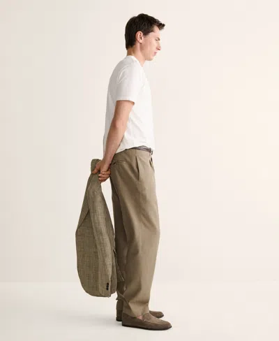 Mango Regular Fit Pleated Pants In Green