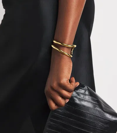 Lie Studio Gold-plated Maggie Cuff Bangle In Gold