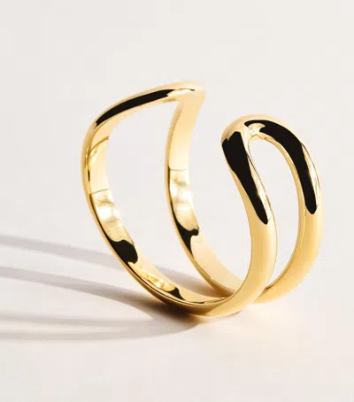 Lie Studio Gold-plated Maggie Cuff Bangle In Gold