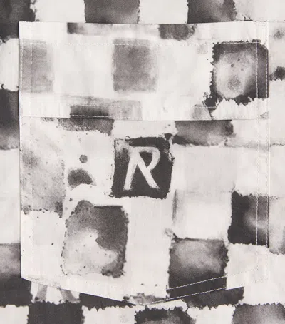 Represent Pool Side Checkerboard-print Shirt In Gray