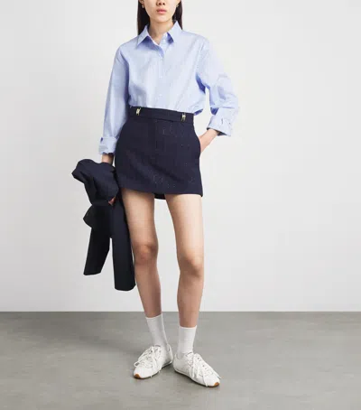 Sandro Paris Sequinned Mini Skort In Blue