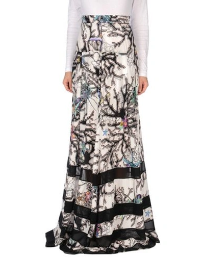 Shop Just Cavalli Maxi Skirts In White