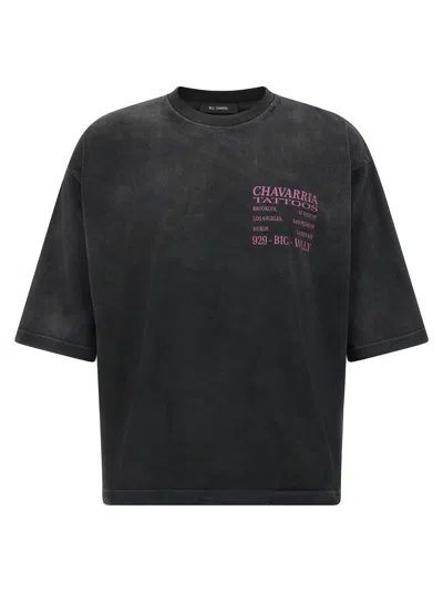 Willy Chavarria Tattoo Buffalo Graphic Crew Neck T Shirt In Black