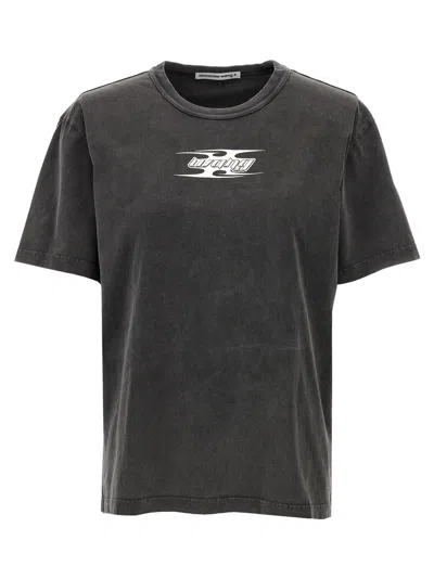 Alexander Wang Dark Grey Cotton T-shirt In Gray