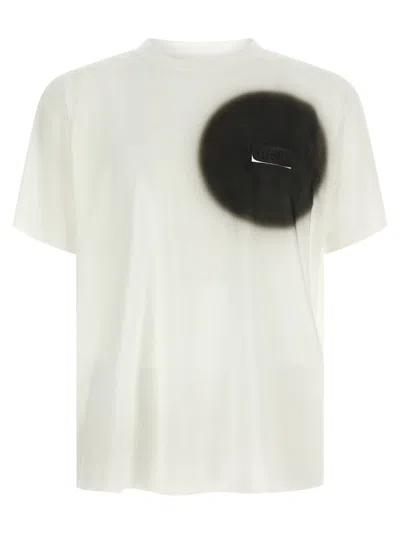 Mm6 Maison Margiela White T-shirt With Spray Print In White