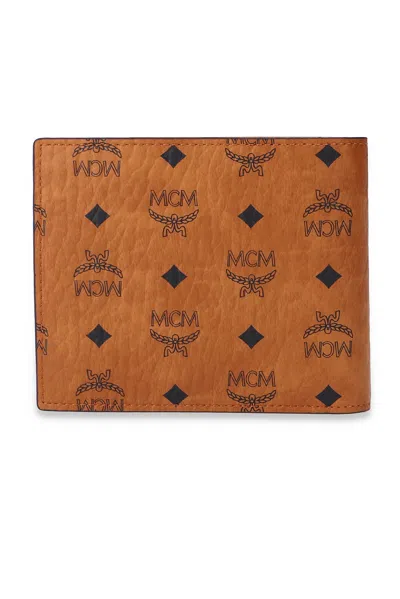Mcm Visetos-print Billfold Wallet In Pattern