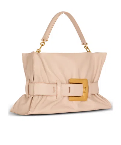Balmain Calfskin Anthem Medium Bag In Purple