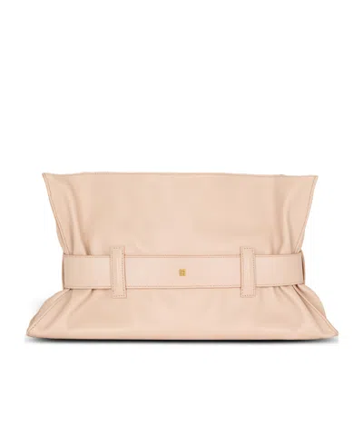 Balmain Calfskin Anthem Medium Bag In Purple