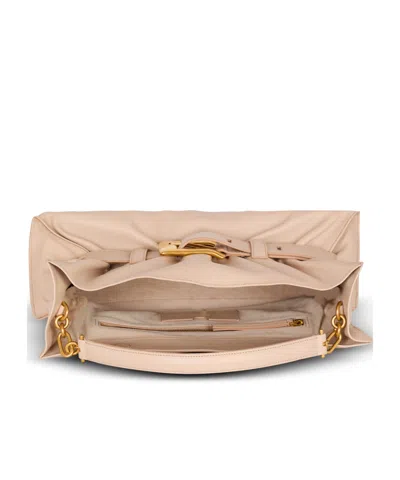Balmain Calfskin Anthem Medium Bag In Purple
