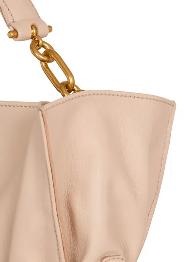Balmain Calfskin Anthem Medium Bag In Purple