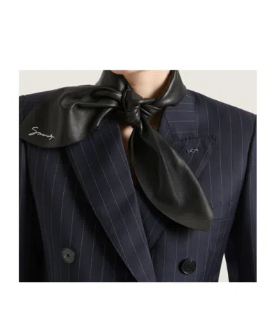 Givenchy Scarf In Leather In Black