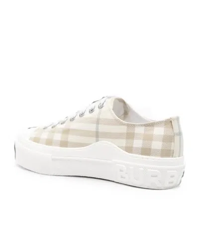 Burberry Check-pattern Platform Sneakers In Neutral