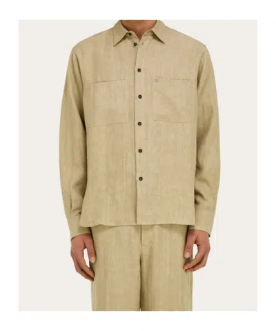 Ferragamo Button-up Patch-pocket Shirt In Multi