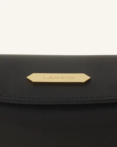 Lanvin Compagnon Small Asymmetrical Bag With A Python Finish In Blue