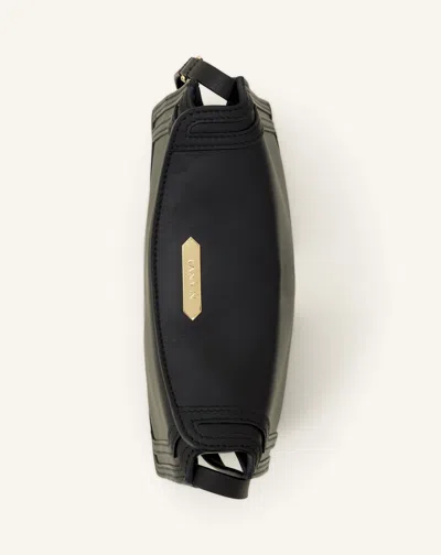 Lanvin Compagnon Small Asymmetrical Bag With A Python Finish In Blue
