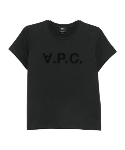 A.p.c. A. P.c. Logo-print T-shirt In Black