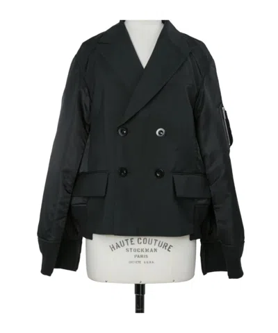 Sacai Patchwork Jacket In Black