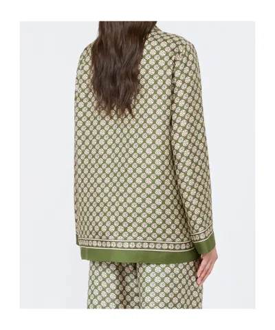 Max Mara Collared Long-sleeved Shirt In Multi