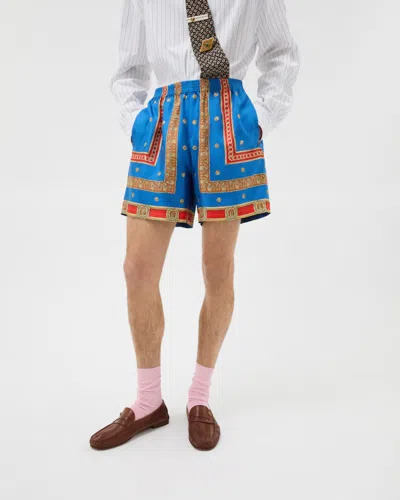 Versace Pattern-printed Twill Shorts In Multi