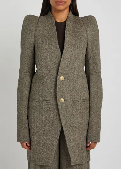 Rick Owens Metro Structured Wool Jacket In Multi